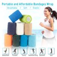thumbnail image 4 of BCOOSS Self Adhering Elastic Bandage Wrap 12 Pack Cohesive Bandage Tape for Sports Knee Wrist 3Inch Multi Color, 4 of 7
