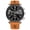Black, variant on Men's Fashion Stainless Steel Watches Date Waterproof Chronograph Wristwatches,Genuine Leather Strap Waterproof Watch
