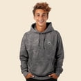 thumbnail image 3 of Dalix Smile Face Embroidered Fleece Hoodie Mineral Wash Long Sleeve Sweatshirt Mens in Gray M Medium, 3 of 5