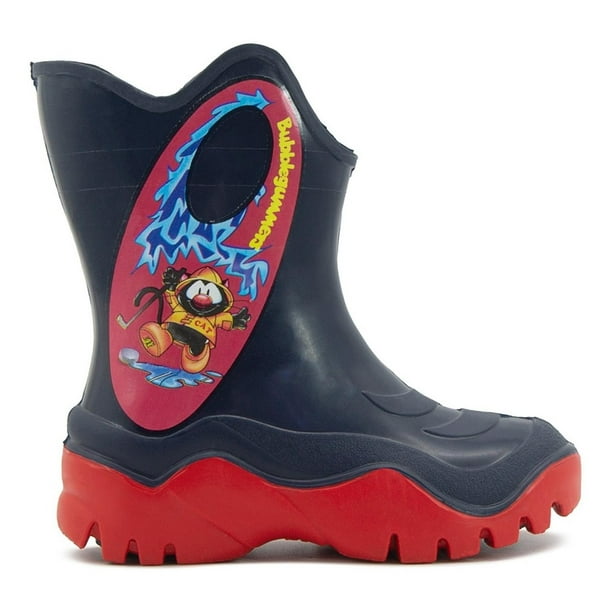 Bota Lluvia Niño Bubble Gummers Moon Marino Rojo 13-22 azul marino