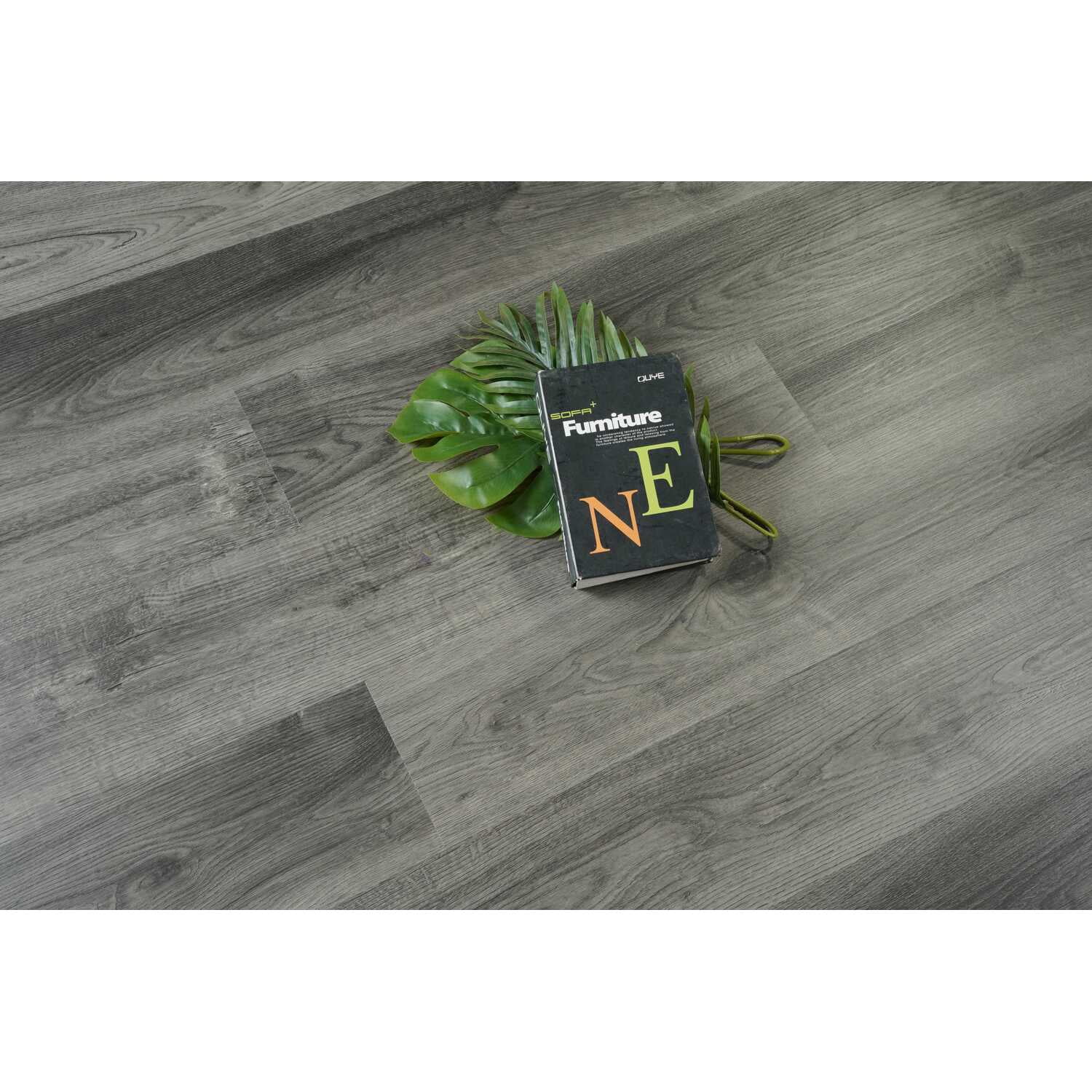 Elegant Kitchen & Bath LVFGRY20-7-7-V2 7 x 48 x 7 mm 20 Mil Luxury Vinyl Flooring, Shadow Oak Grey
