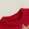 thumbnail image 4 of Drtj Toddler Baby Boy Girl Knit Sweater Christmas Outfit Deer Pullover Crewneck Sweatshirt Warm Christmas Sweater, Sized 3-4Y, Color Red Scarf Deer, 4 of 15