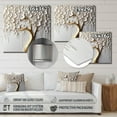 thumbnail image 4 of Designart "Garden of Branches White Orchid Tree II" Tree Floral Metal Wall Art, 4 of 5