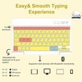 thumbnail image 3 of Detachable Wireless Keyboard Folio with Pencil Holder for 11-inch iPad 11th Gen 2025 (A16) & 10.9-inch iPad 10th Gen 2022,Yellow, 3 of 6