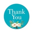 thumbnail image 1 of Darling Souvenir Round 1.6 Inches Peony Floral Turquoise Blue Thank You Stickers Wedding Gift-45 Pcs, 1 of 4