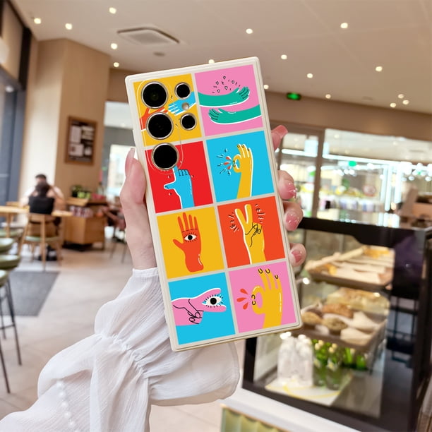 "Proteja su iPhone con estilo con una funda de teléfono de goma TPU a prueba de golpes con diseño creativo y minimalista de dibujos animados"