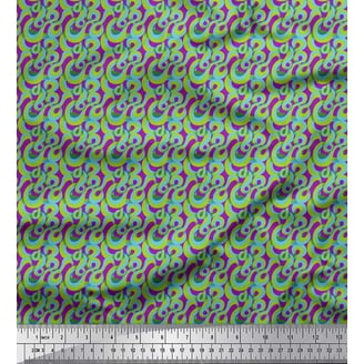 Soimoi Black Georgette Viscose Fabric By The Yard – Floral Damask Print For Dresses & Home Decor