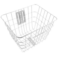 Worgeous Basket Bicycle Rear Iron Simple 1Set 33.5x27cm Silver