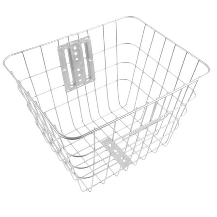 Worgeous Basket Bicycle Rear Iron Simple 1Set 33.5x27cm Silver