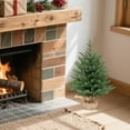 thumbnail image 6 of Artificial Tree Tabletop Xmas Tree Faux Greenery Durable Polyethylene for Holiday Fireplace Entryway Use, 6 of 9