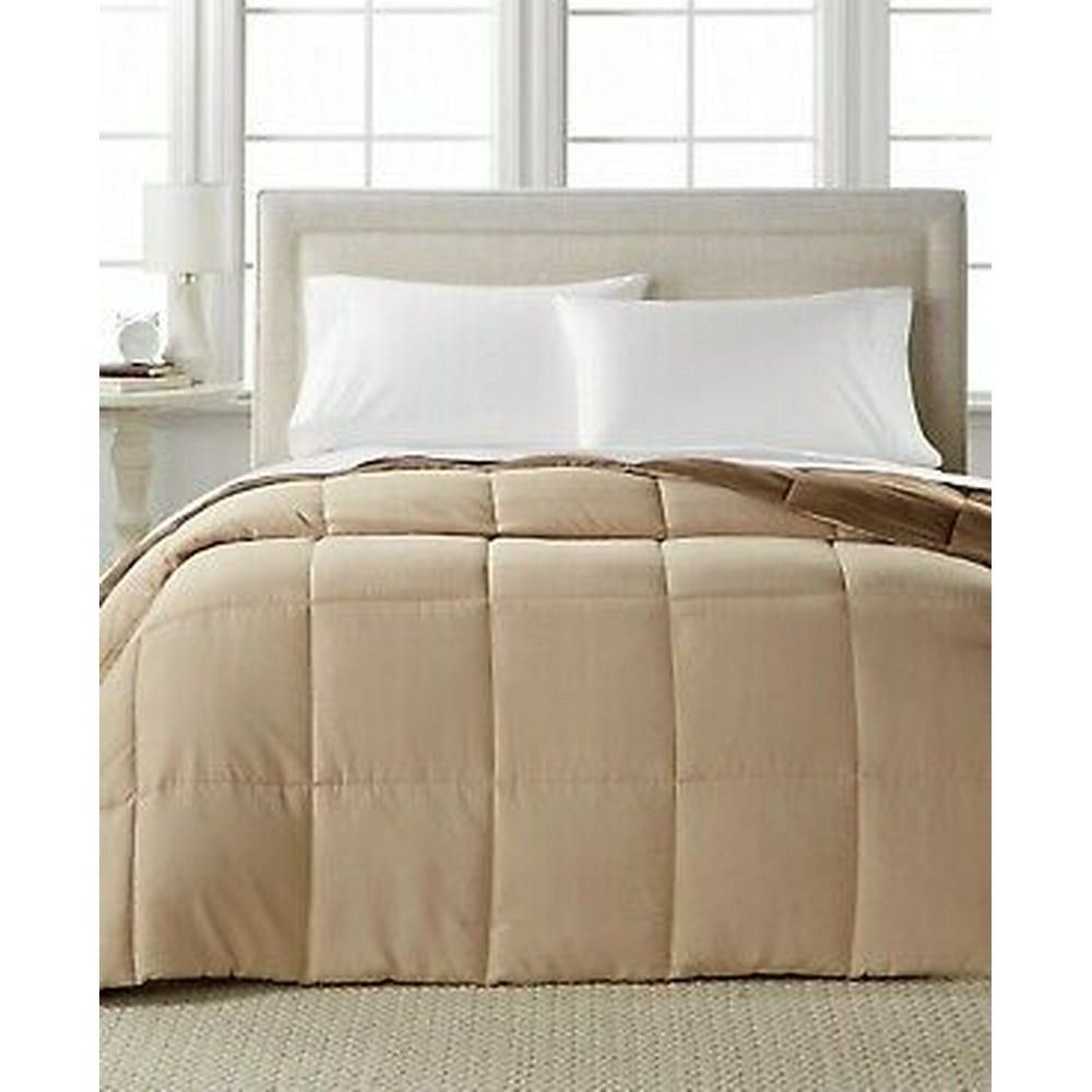 Home Design Down Alternative Reversible Comforter TWIN / TWIN XL Tan / Brown