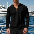 thumbnail image 2 of VJATTWR Men's Crewneck Striped T-Shirt Soft Elastic Tees L, 2 of 4