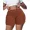 Brown, variant on Women Plus Size Jean Shorts Stretchy Curvy Cargo Shorts High Waisted Streetwear Denim Shorts with Pockets Brown 18W