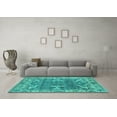 thumbnail image 3 of Ahgly Company Indoor Rectangle Oriental Turquoise Blue Industrial Area Rugs, 7' x 9', 3 of 4