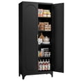 thumbnail image 3 of Polup Modern Metal Pantry Cabinet, 75" H, Adjustable Shelves and Doors, Black, 3 of 8