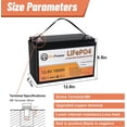 thumbnail image 3 of BtrPower 12 Volt 12v 100ah Lithium Lifepo4 Battery, 4 Pack, 3 of 11