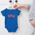 thumbnail image 5 of USA United States Patriotic 4th July Romper Boys or Girls Infant Baby Brisco Brands 6M, 5 of 6