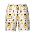 thumbnail image 4 of Lsque Mens Swim Trunks Bees and Flowers Pattern - Bathing Suit Compression Liner - Beach Swim Shorts Swimwear - (S-3XL) - Stretch Quick Dry -X-Large, 4 of 9