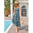 thumbnail image 2 of Vestido Grace Karin con estampado floral, sin mangas, tirantes finos, playa, 2 of 7