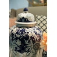 thumbnail image 6 of A&B Home 17" Tall Porcelain Vase with Lid Ceramic Blue and White Floral Print Ginger Jar Display Storage Asian Decor Centerpiece, 6 of 6