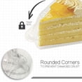 thumbnail image 3 of LEEYNEER 50Pcs Cake Slice Containers with Hinged Lid Disposable Pie Slice Boxes Individual Cheesecake Containers Cake Carriers, 3 of 7