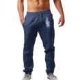 thumbnail image 1 of toraway Chaussures Décontractées pour Hommes Pants Coupe Décontractée Anti-Rides Mode Imprimée en Lin avec Poches et Lacets Pants Grande Taille Pants m, 1 of 4