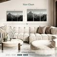 thumbnail image 4 of Elephant Stock Black And White Mountain Wall Art - Horizontal Multi Panel Canvas - Hallway Wall Decor - Nature Multi Panel - Black And Gray Decor - 38" x 24", 4 of 8