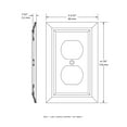 thumbnail image 6 of Franklin Brass 135859 Diamond Single Duplex Wall Plate, 12'' & Less, Polished Chrome, 6 of 6
