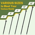 thumbnail image 4 of Structural Wood Lag Screws 8 Inch, 60-PCS, #14 X 8, Heavy Duty Rust Resistant Hex Head Exterior Timber Screw for Log/Landscape, Hex Socket Included, Black, 4 of 6