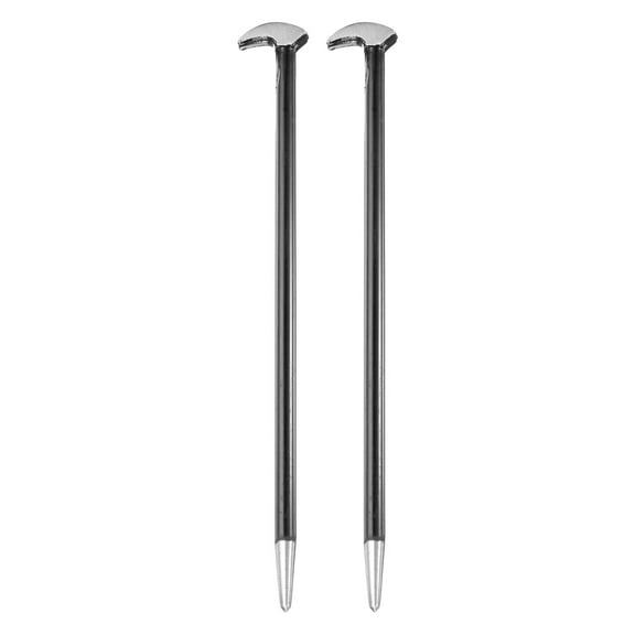 Uxcell 2pcs Rolling Head Pry Bar 12" Length Carbon Steel Lady-foot Bar Heel Pry Bars