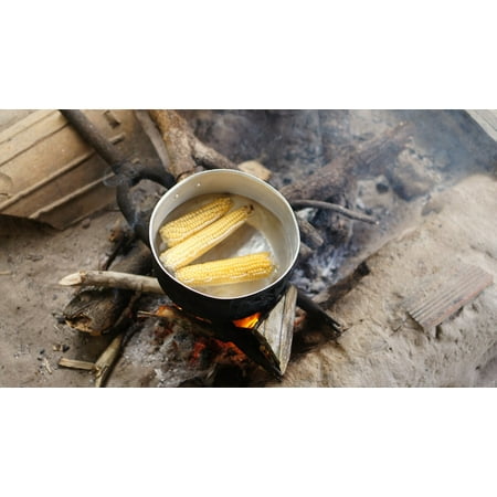 - LAMINATED POSTER Stove Wood Interior Corn Site Poster Print 24 x 36