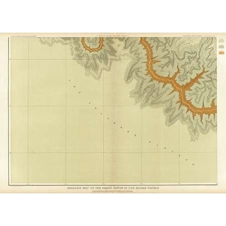 Geologic Map - Grand Canyon - Geologic Map of The Southern Part of The Kaibab Plateau (Part III. South-Western Shee Poster Print by