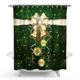thumbnail image 5 of 4Pcs Green Christmas Bells Printing Bathroom Shower Curtain Set Toilet Cover Mat Bathroom Non-Slip Mat Rug Kit Home Hotel Bath Accessories, 5 of 7