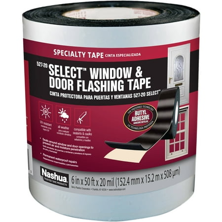 Flat Roof Flashing: Nashua Tape Adhesives & Fillers 6 in. x 600 in. Select Window and Door Flashing Tape 1343003