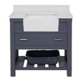 thumbnail image 5 of Charlotte 36" Farmhouse Bathroom Vanity with Marine Gray Cabinet and Quartz Top, 5 of 7