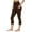 Brown, variant on Ashirexll Fleece Lined Leggings Womens Yoga Pants Workout Capris With Pockets Athletic Fitness Running Thermal High Waist Solid Color