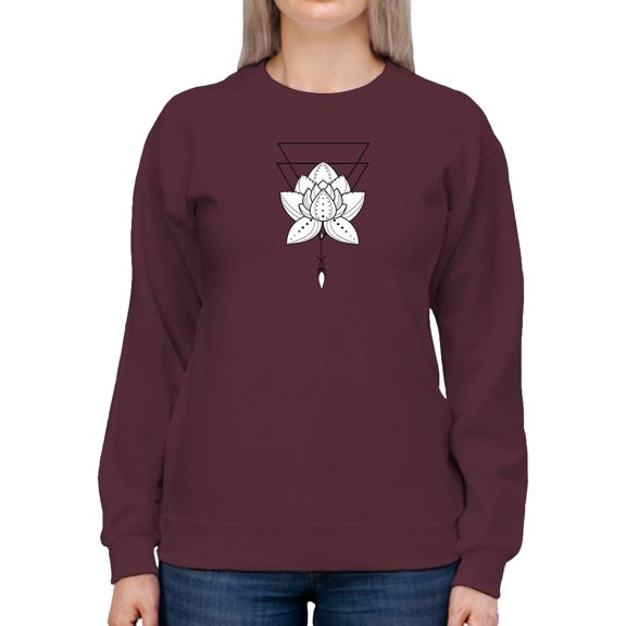 Lotus Flower  Mandala Sweatshirt Women -Image by Shutterstock, Female XX-Large