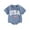 Blue, variant on KAUOD Boys USA Letter Print Romper Baby Boys Girls 4th of July Outfits American Flag Clothes Short Sleeve Cotton Bodysuit