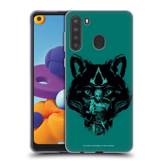 Head Case Designs Officially Licensed Assassin's Creed Valhalla Compositions Wolf Kissed Female Eivor Soft Gel Case Compatible with Samsung Galaxy A21 (2020)