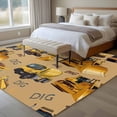 thumbnail image 4 of Area Rug for Living Room, Construction Truck Non-Slip Indoor Large Carpet for Bedroom/Dining Room, Cartoon Grips and Bulldozers Turmeric Washable Low-Profile Rectangle Floor Runner Rugs - 5 x 8 Ft, 4 of 8