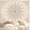 thumbnail image 3 of Gojian Boho Floral Mandala Tapestry Wall Hanging Pink Bohemian Flower Medallion Tapestry Aesthetic Watercolor Hippie Indian Small Tapestries for Bedroom Living Room Dorm Decor, 3 of 6