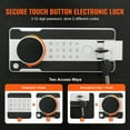 thumbnail image 4 of 1.7 Cub Depository Safe, Deposit Safe with Drop Slot, Electronic Code Lock and 2 Emergency Keys, 17.71'' x 13.77'' x 13.77'' Business Drop Slot Safe for Cash, Mail in Home, Hotel, Office, 4 of 11