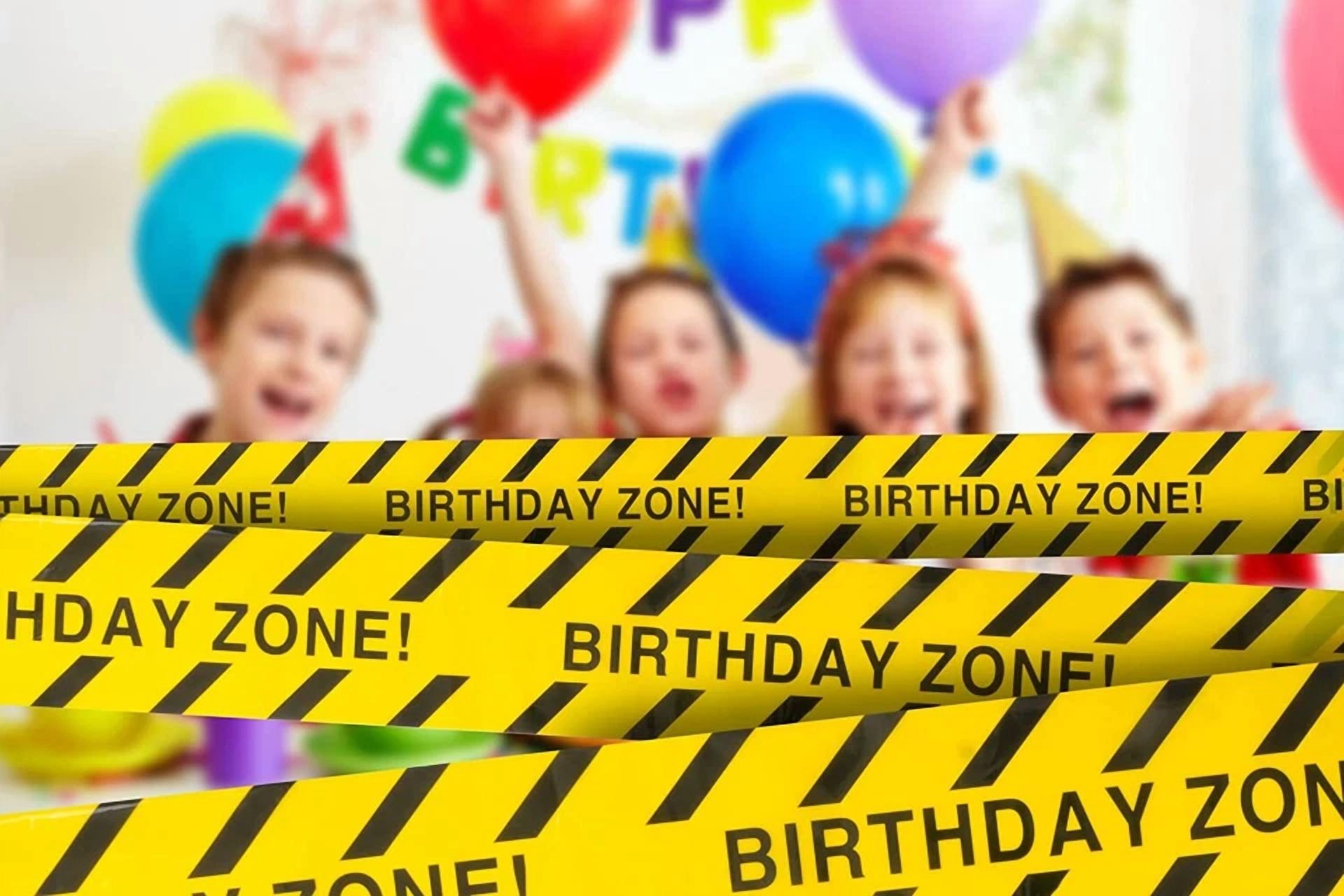 Birthday Zone! Party Tape 3 In. X 100 Ft (2 Pack)