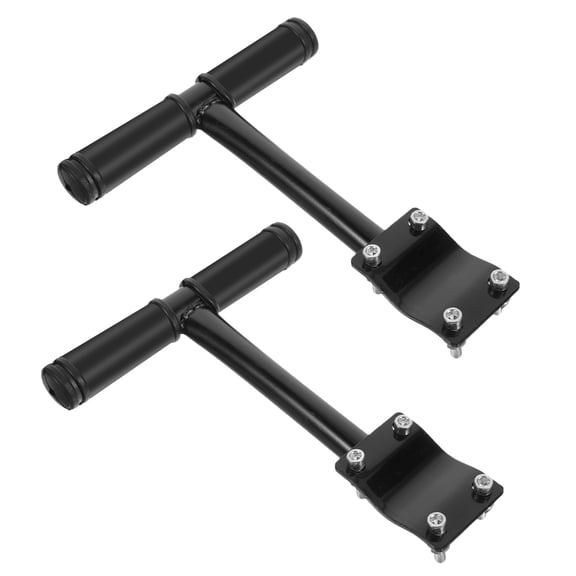 BESTYASH 2Pcs Black Steel Bike Seats Armrest Handrail Easy Install for Mountain and Folding Bikes