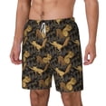 thumbnail image 2 of Uemuo Squirrel Gathering Nuts Pattern Mens Swim Trunks Quick Dry Board Shorts with Mesh Lining, Stretch Beach Shorts Quick Dry No-Chafing Board Shorts-X-Large, 2 of 9