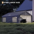 thumbnail image 2 of Ataucjin 10x20 ft Portable Garage, Car Port with 200 g PE Tarp Canopy, with 2 Roll-Up Doors and 4 Windows, for Temporary Paint Booth, Boats&Pickups Shed, and Event Shelter, 2 of 6