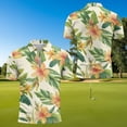 thumbnail image 4 of Aplkyhs Matching Couple Sport Shirts Quarter Zip Matching Golf Shirts for Couple Lightweight Mens Hawaiian Shirt Moisture Wicking Suitable for Outdoor Sports Tropical Plumeria, 4 of 6