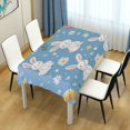 thumbnail image 4 of Yayeee Tablecloths 54" x 54" Rectangle Wrinkle Resistant Party Table Cover, Cartoon Easter Bunnies, 4 of 8