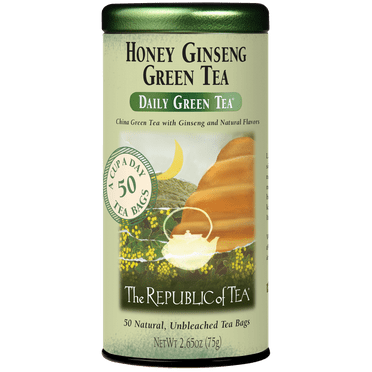 The Republic of Tea, Honey Ginseng Green, Tea Bags, 50 ct