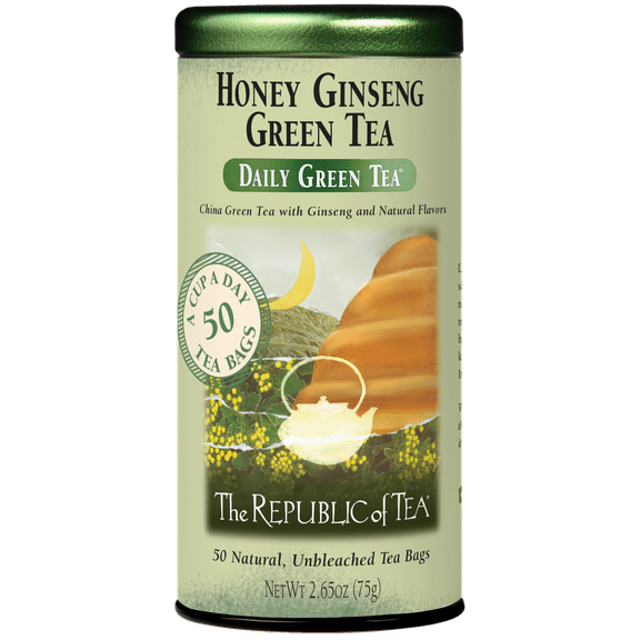 The Republic of Tea, Honey Ginseng Green, Tea Bags, 50 ct